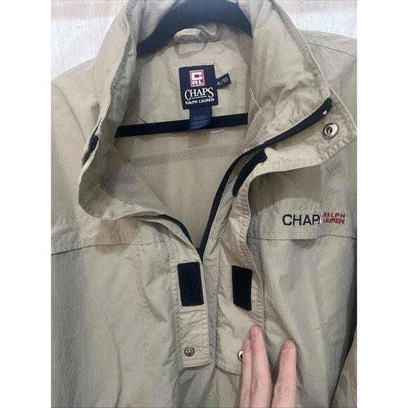 Chaps Ralph Lauren Men's Beige Windbreaker Jacket Large, Size XL - Picture 4 of 9